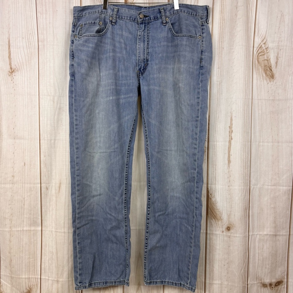 Levi's 559 Relaxed Straight Baggy 100% Cotton Light Wash Denim Blue Jeans 40x32